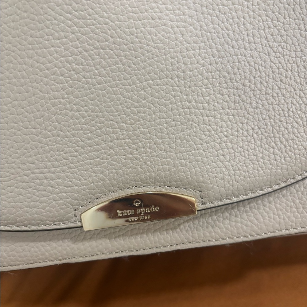 kate spade Pebbled Leather Satchel in Light Taupe - Picture 3 of 8